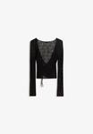 Блуза Bershka LONG SLEEVE, Black - фото 5