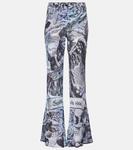 Расклешенные брюки средней посадки с принтом Acne Studios, цвет multi grey - фото