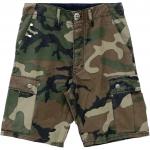 Камуфляжные карго-шорты Chrome Hearts, зеленый - фото