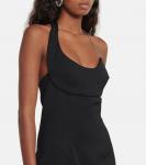 Мини-платье с халтернеем Coperni, черный - фото 4