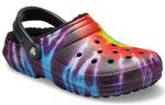Шлепанцы и сланцы Crocs Classic Tie-Dye Lined Clog Multi Black - фото 3