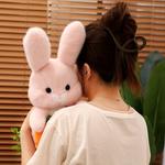 Плюшевая игрушка кролик 30см/40см Tranquility and elegance, розовый - фото 7