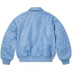 Куртка Supreme GORE-TEX Infinium WINDSTOPPER Leather Varsity Jacket 'Light Blue', синий - фото 2
