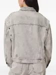 Джинсовая куртка с люверсами AllSaints, серый - фото 2