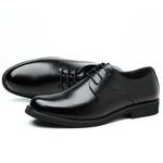 Мужские туфли Poitulas черные на низком каблуке - фото 6