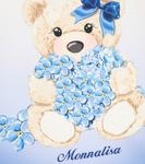 Платье из крепа с принтом Monnalisa, белый - фото 3