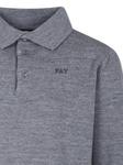 Fay Kids рубашка поло с вышитым логотипом, серый - фото 3