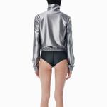 Alexander Wang Сатиновая куртка с полосками, Gray - фото 4