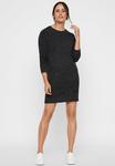 Трикотажное платье Vero Moda с длинными рукавами, черный - фото 2