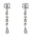 Dolce & Gabbana серьги с логотипом, серебряный - фото 3
