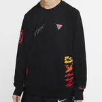 Толстовка Nike Sportswear NSW 3M Reflective Graffiti Printing Round Neck Pullover Black, черный - фото 3