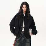 Куртка Unisex Stand Collar Moderate ZIAREL, черный with removable logo - фото 5