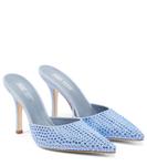 Мюли из замши с декором Paris Texas, Light Sapphire - фото