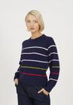 Джемпер Brave Soul RAGLAN SLEEVE CREW NECK WITH STRIPES, Dark Blue - фото