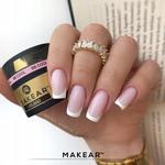 Makear Gel&Go, Гель для наращивания ногтей, GG27 Glitter Dark Rose, 15мл - фото 4