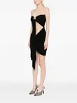 Платье мини Bezel Christopher Esber, черный - фото 3