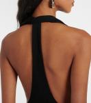 Трапециевидное платье из драпированного джерси Christopher Esber, черный - фото 6