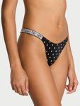 Блестящие трусики-стринги с ремешком Very Sexy, shine strap black dots - фото 3