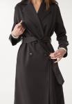 Пальто-тренч FLOWING  Stradivarius, черный - фото 4
