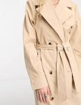 Бежевый удлиненный тренч Vila - фото 3