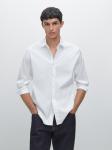 Рубашка облегающего кроя стретч Massimo Dutti, белый - фото 2