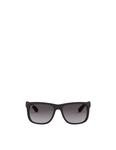 Квадратные солнцезащитные очки Justin Ray-Ban, цвет Rubber Black - фото