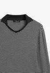 Джемпер Massimo Dutti STRIPED LONG SLEEVE, Black - фото 8