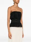 Топ-бандо со сборками Nanushka, черный - фото 3