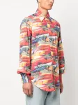 Рубашка с принтом Sunset ERL, красный - фото 3