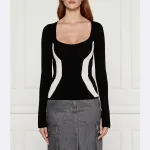 Узкая блузка Patrizia Pepe, черный - фото