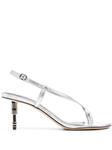 Coperni босоножки Jack 70, серебряный - фото
