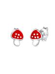 Elli Серьги из серебра 925 пробы в форме мухоморика - фото