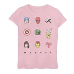 Футболка с графическим рисунком в стиле ретро комиксов Marvel для девочек 7–16 лет, розовый - фото