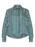 Max Mara рубашка с воротником в полоску, зеленый - фото
