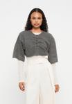 Кардиган A. Roege Hove MAJA CROP CARDIGAN, Grey - фото