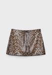 Юбка Stradivarius WITH ANIMAL PRINT SEQUIN, Brown - фото 7