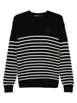Свитер в полоску KARL LAGERFELD, черный - фото