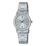 Часы CASIO Waterproof Stainless Steel Strap Silver Analog, цвет silver - фото