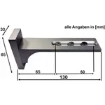 Кронштейн для внутренних направляющих Indeko, Edelstahlfarben - фото