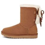 Ботинки зимние UGG WMNS Classic Double Bow Short, коричневый - фото