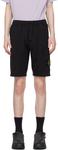 Черные шорты с нашивками Stone Island, цвет Black - фото