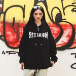 Свитшот унисекс REXSHION с круглым вырезом цвета хаки - фото 4