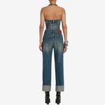 Бюстье из денима Alexander McQueen, синий деним - фото 4