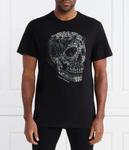 Футболка мужская Alexander Mcqueen с принтом черепа, черный - фото
