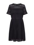 Платье VERO MODA VMHONEY LACE PLEATED S/S DRESS EXP, черный - фото