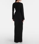 Платье макси из крепа с вырезом Rasario, черный - фото 3