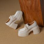 Туфли Square Toe Thick Heel Su Yanjiao, белый - фото 6