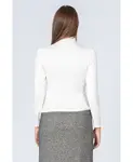Облегающий свитер с высоким воротником Kocca, белый - фото 4