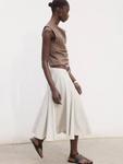 Плиссированная юбка миди Aina Mango, Grey - фото 7