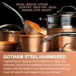 Набор посуды Gotham Steel Hammered Copper, 15 предметов - фото 6
